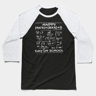 100Th Day Of School Math Teachers Kids Child Happy 100 Days Baseball T-Shirt